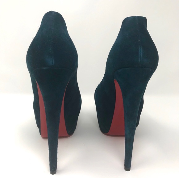 Christian Louboutin Drapesse Suede Platform Heels - Picture 2 of 8
